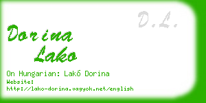 dorina lako business card